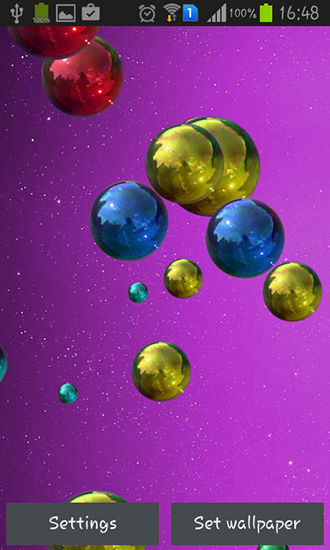 Full version of Android apk livewallpaper Space bubbles for tablet and phone.