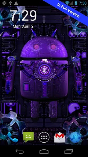 Full version of Android apk livewallpaper Steampunk droid for tablet and phone.
