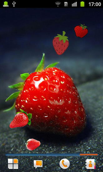 Full version of Android apk livewallpaper Strawberry for tablet and phone.