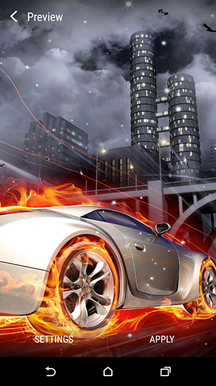 Full version of Android apk livewallpaper Street racing for tablet and phone.