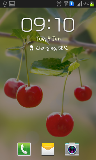 Full version of Android apk livewallpaper Sweet cherry for tablet and phone.