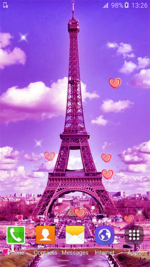 Full version of Android apk livewallpaper Sweet Paris for tablet and phone.