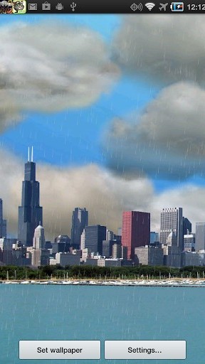Full version of Android apk livewallpaper The real thunderstorm HD (Chicago) for tablet and phone.