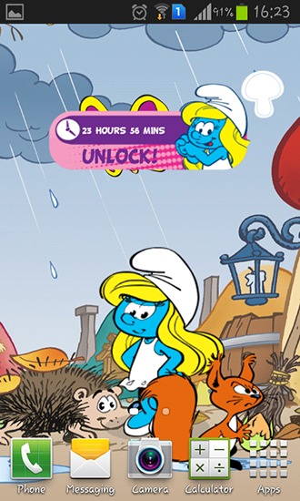 Full version of Android apk livewallpaper The Smurfs for tablet and phone.