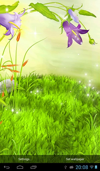 Full version of Android apk livewallpaper The sparkling flowers for tablet and phone.
