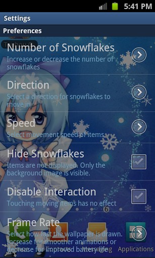 Full version of Android apk livewallpaper Touhou Cirno for tablet and phone.