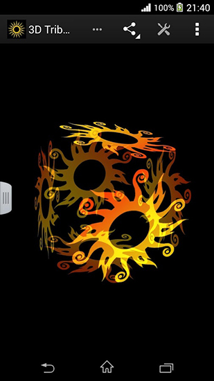 Full version of Android apk livewallpaper Tribal sun 3D for tablet and phone.