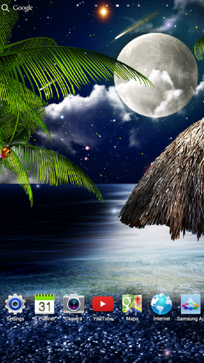 Full version of Android apk livewallpaper Tropical night by Amax LWPS for tablet and phone.