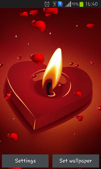 Full version of Android apk livewallpaper Valentines Day: Candles for tablet and phone.