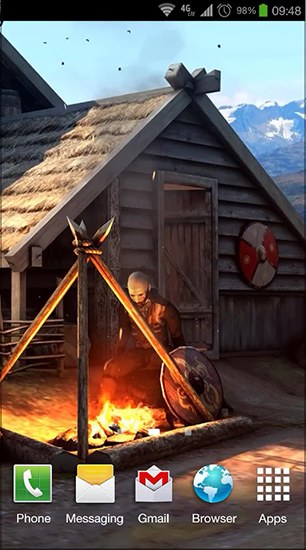 Full version of Android apk livewallpaper Vikings 3D for tablet and phone.