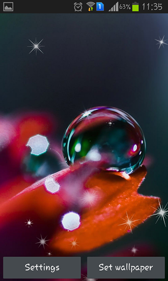 Full version of Android apk livewallpaper Water drops for tablet and phone.