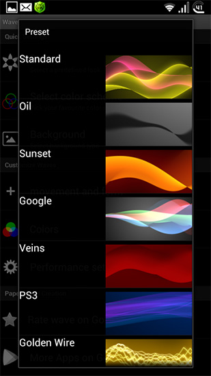 Full version of Android apk livewallpaper Wave for tablet and phone.