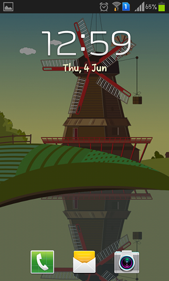 Full version of Android apk livewallpaper Windmill and pond for tablet and phone.