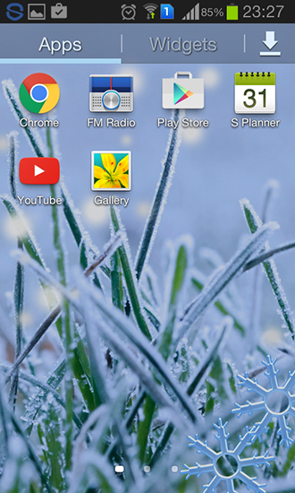 Full version of Android apk livewallpaper Winter grass for tablet and phone.