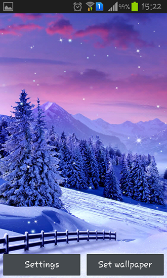 Full version of Android apk livewallpaper Winter nature for tablet and phone.