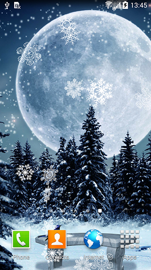 Full version of Android apk livewallpaper Winter night for tablet and phone.