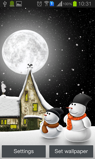 Full version of Android apk livewallpaper Winter night by Mebsoftware for tablet and phone.