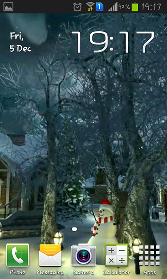 Full version of Android apk livewallpaper Winter village 3D for tablet and phone.