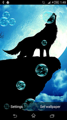 Full version of Android apk livewallpaper Wolf animated for tablet and phone.