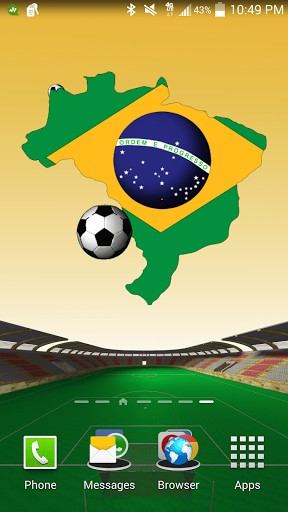 Full version of Android apk livewallpaper Brazil: World cup for tablet and phone.