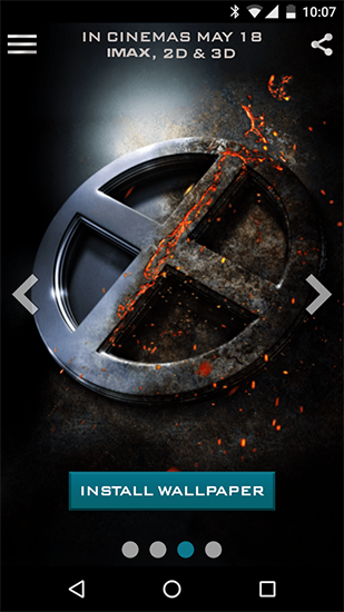 Full version of Android apk livewallpaper X-men for tablet and phone.