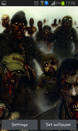 Full version of Android apk livewallpaper Zombie apocalypse for tablet and phone.