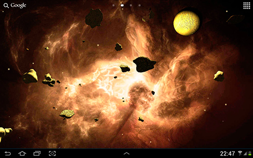 Full version of Android apk livewallpaper Asteroids 3D for tablet and phone.