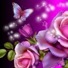 Download live wallpaper Butterfly magic 3D for free and Flowers 3D for Android phones and tablets .