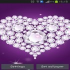 Download live wallpaper Diamond hearts for free and Violet rose for Android phones and tablets .