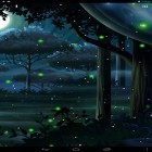 Download live wallpaper Firefly forest for free and Classic art 3D for Android phones and tablets .