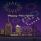 Download live wallpaper New Year by Pop studio for free and Cartoon city for Android phones and tablets .