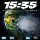 Download live wallpaper Planets pack for free and Clock by T-Me Clocks for Android phones and tablets .