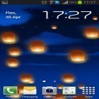 Download live wallpaper Sky lanterns for free and Wall clock for Android phones and tablets .
