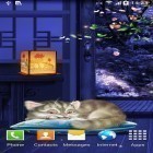 Download live wallpaper Sleeping kitten for free and Snowfall by Kittehface software for Android phones and tablets .