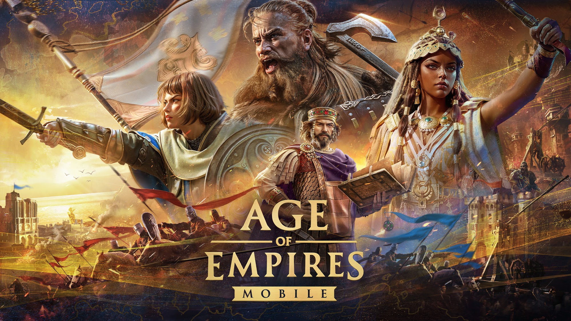Full version of Android Historical game apk Age of Empires Mobile for tablet and phone.