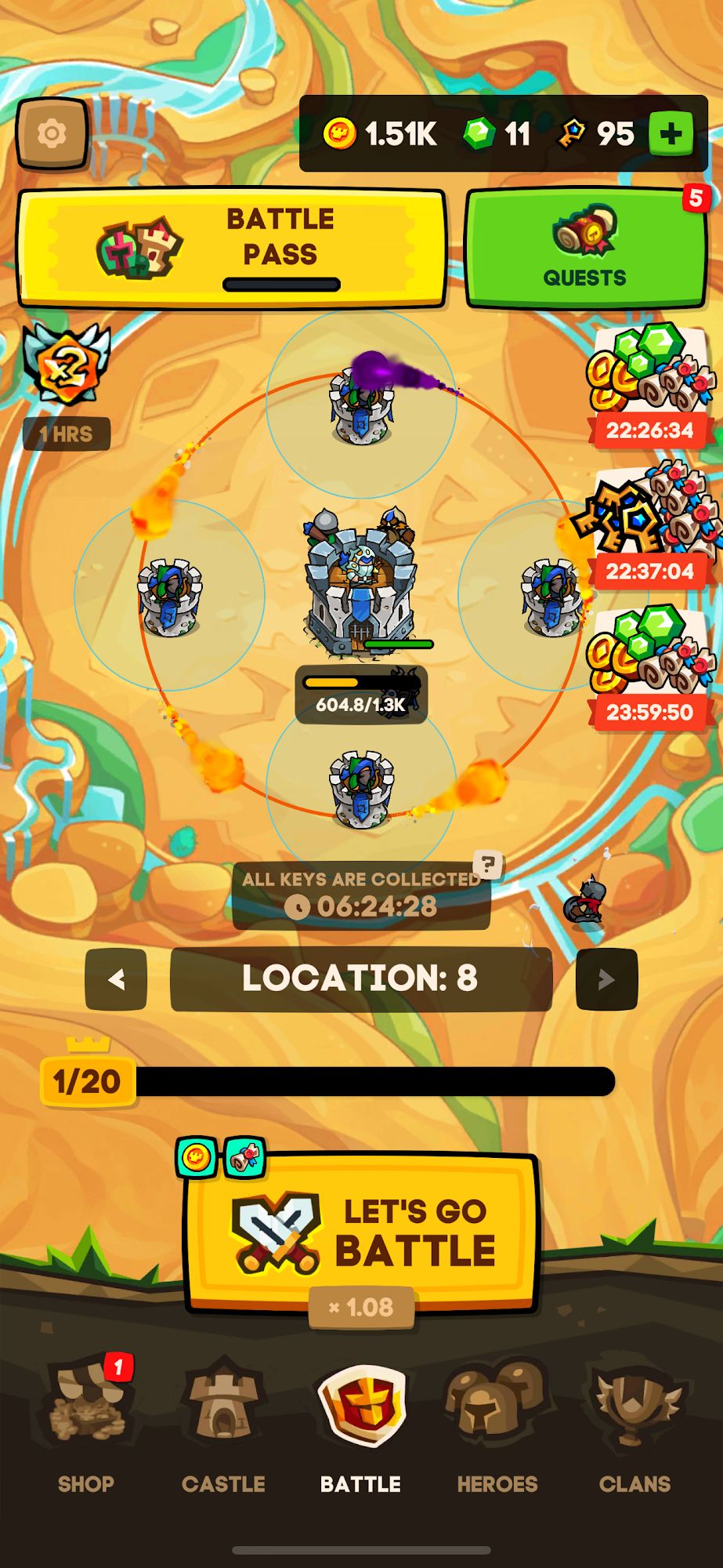 Full version of Android Easy game apk Apexlands- idle tower defense for tablet and phone.
