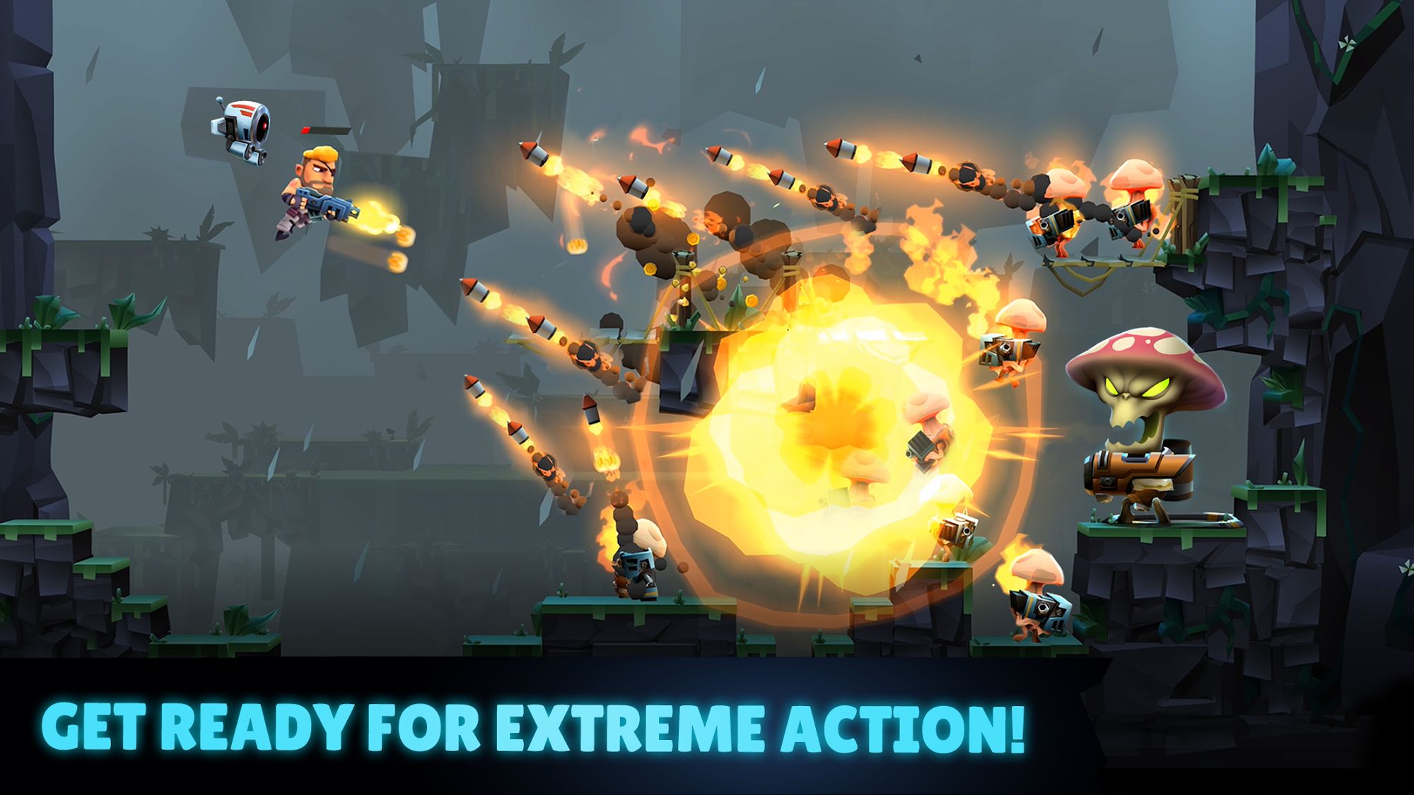 Full version of Android Platformer game apk Autogun Heroes: Run and Gun for tablet and phone.