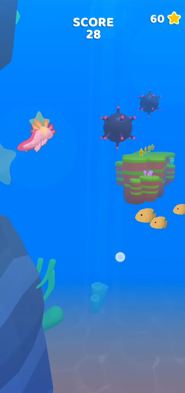 Full version of Android Runner game apk Axolotl Rush for tablet and phone.