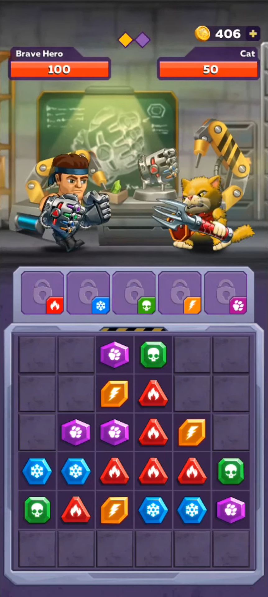 Full version of Android Logic game apk Battle Lines: Puzzle Fighter for tablet and phone.
