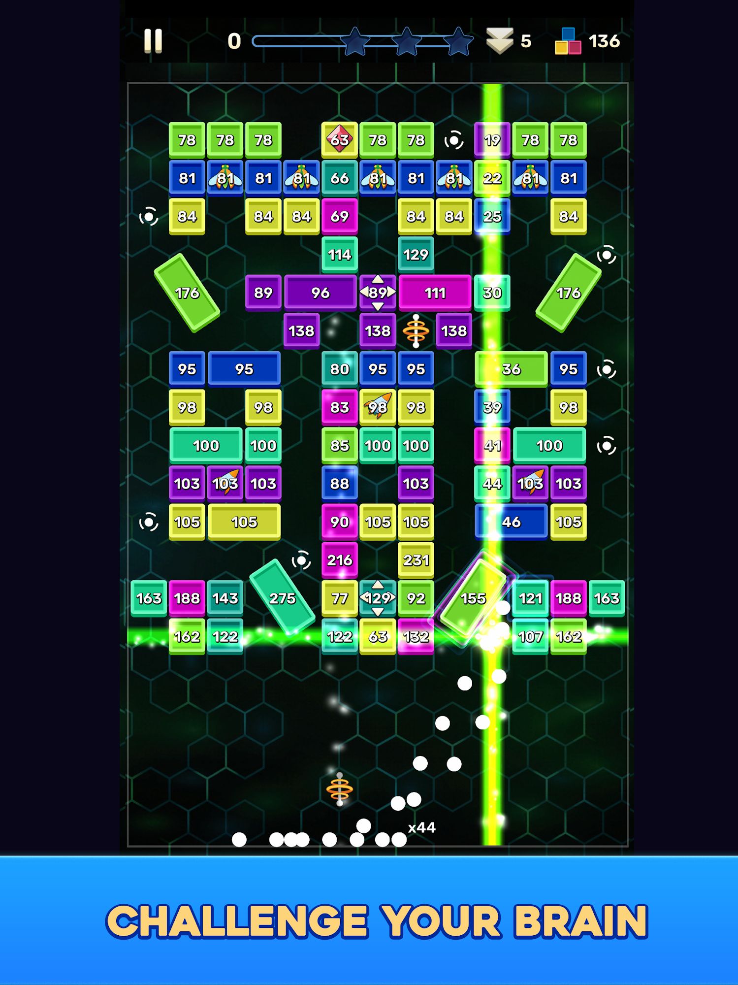 Full version of Android Shooter game apk Brick Breaker: Journeys for tablet and phone.