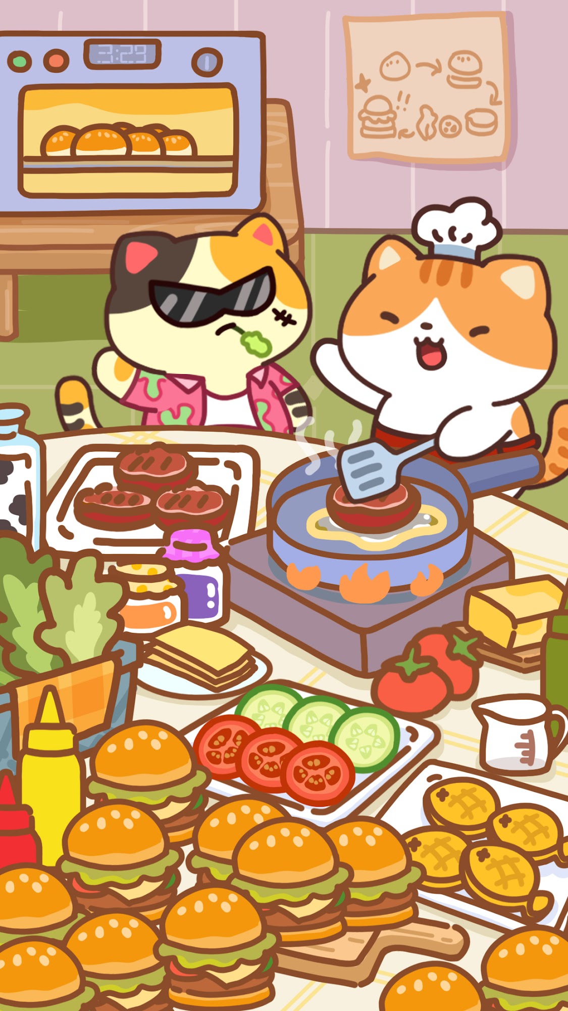 Full version of Android Cooking game apk Cat Cooking Bar - Food game for tablet and phone.