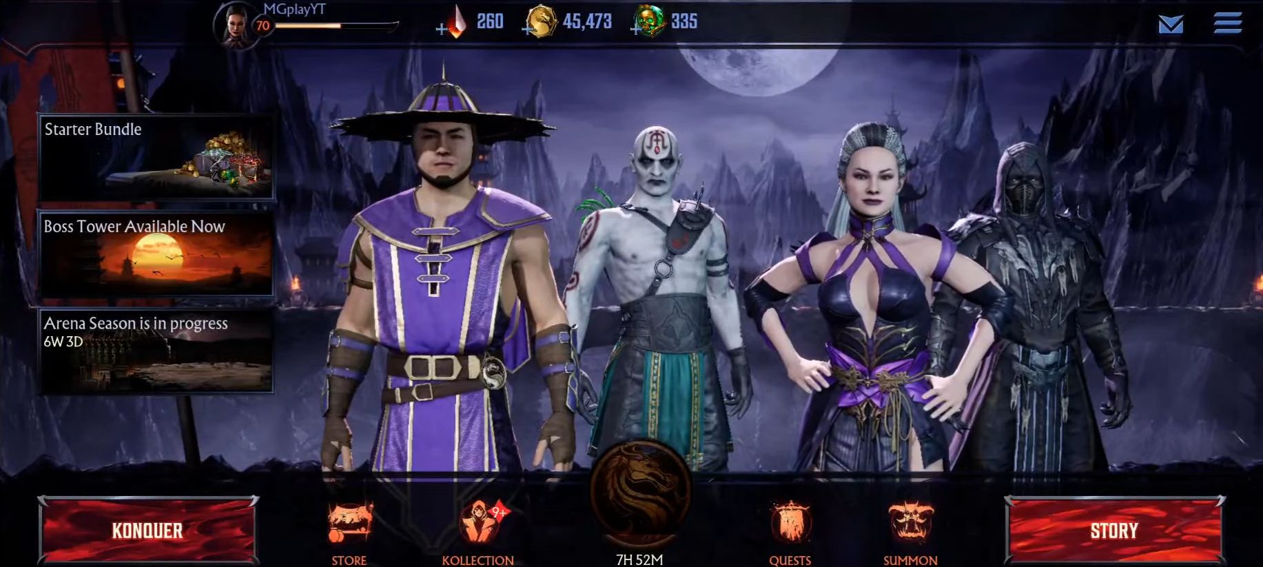 Full version of Android Strategy RPG game apk Mortal Kombat Onslaught for tablet and phone.