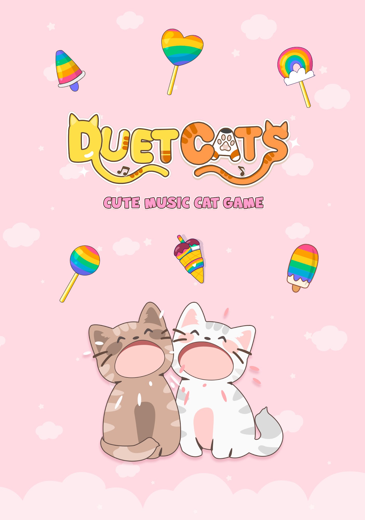 Full version of Android Animals game apk Duet Cats: Cute Popcat Music for tablet and phone.
