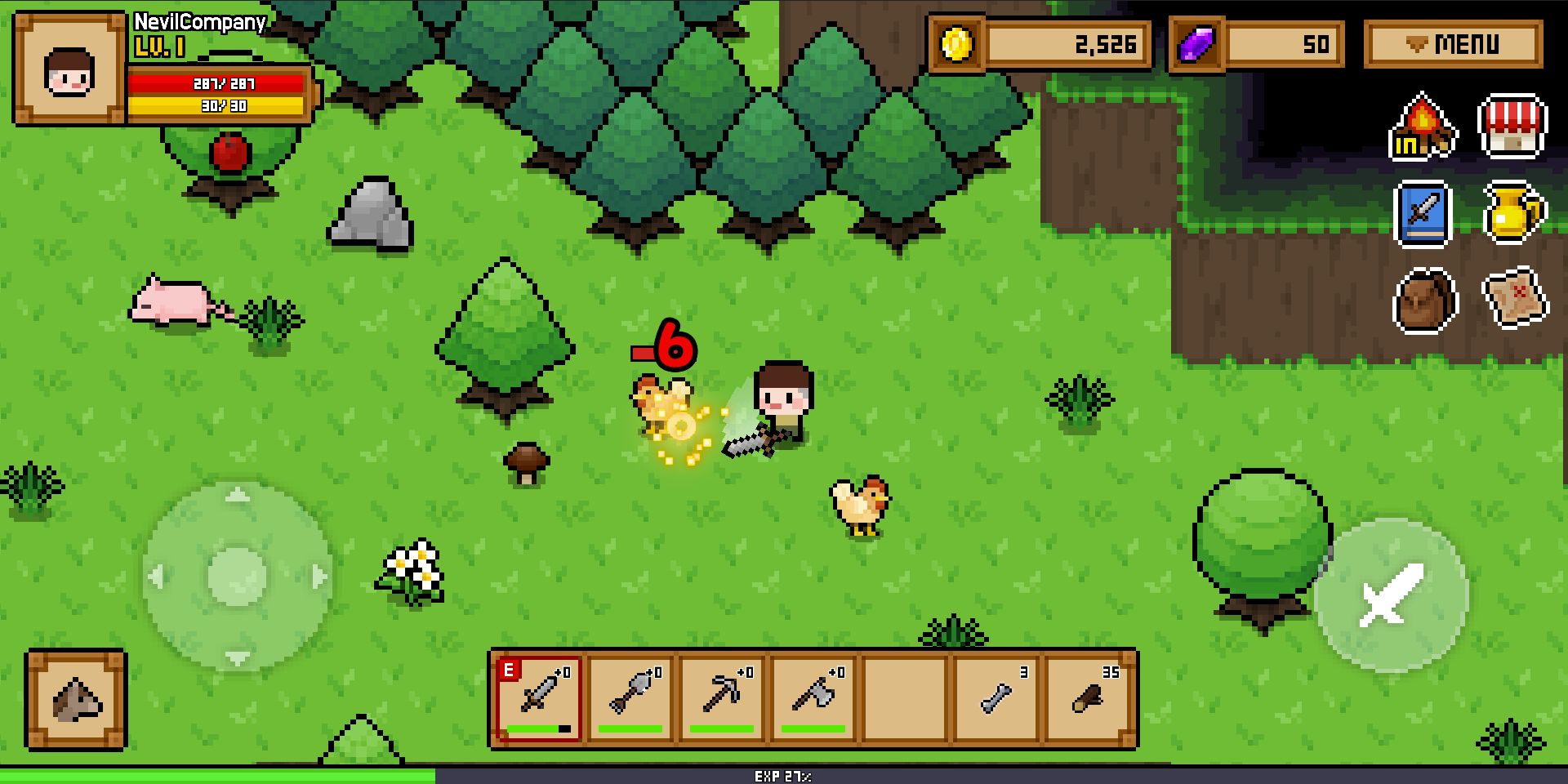 Full version of Android Pixel art game apk ForestCamp for tablet and phone.
