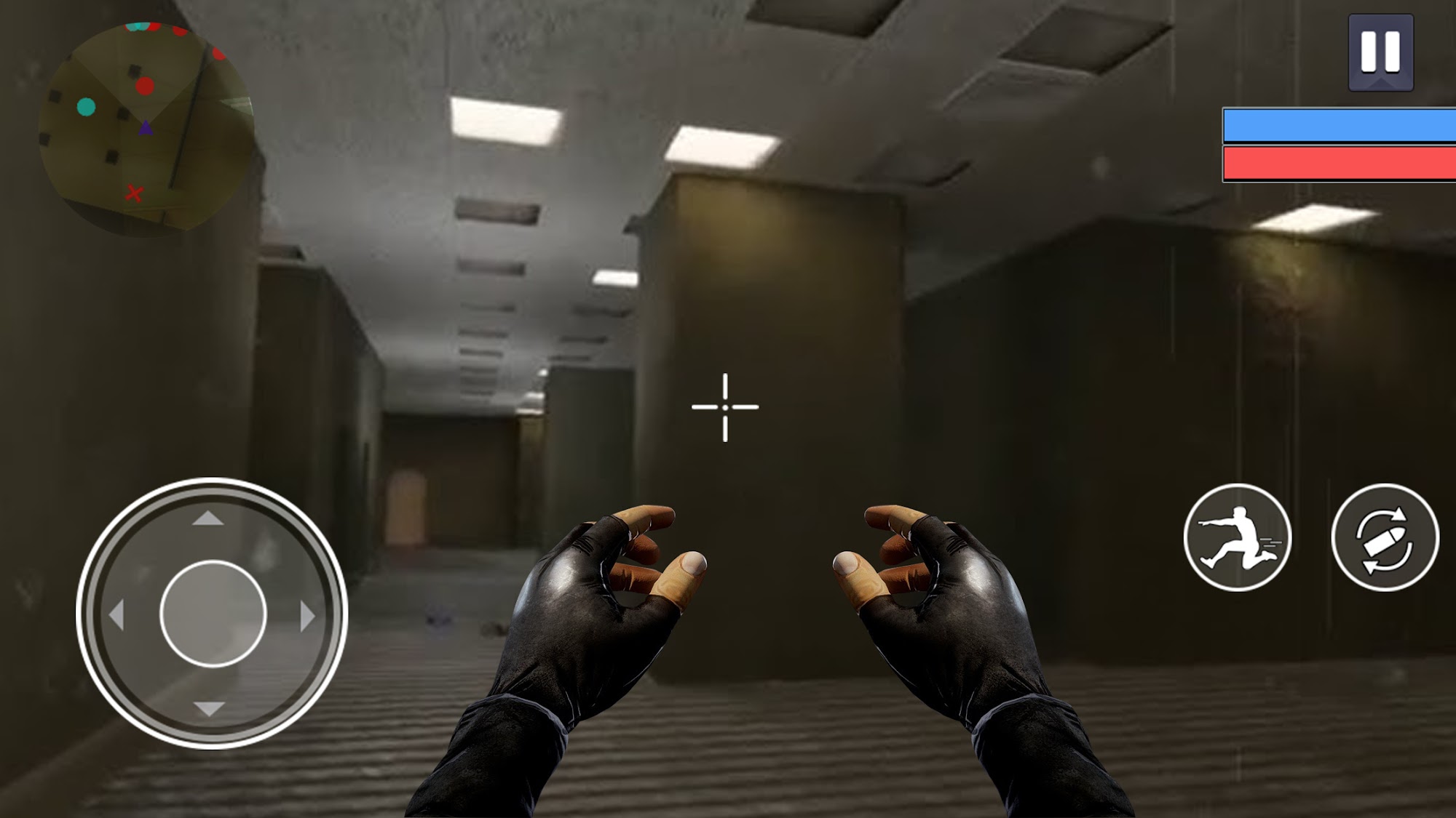 Full version of Android First-person shooters game apk Nextbots in Maze: Survival for tablet and phone.