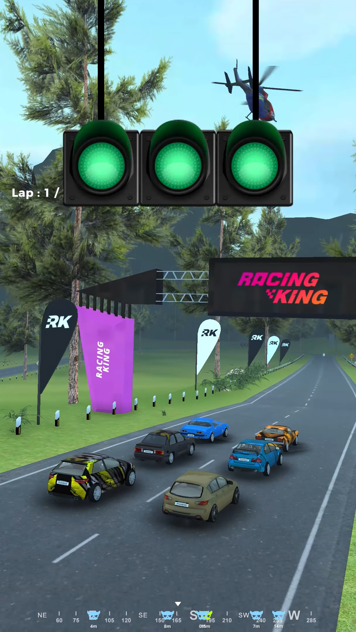 Full version of Android Racing game apk Racing King - 3D Car Race for tablet and phone.