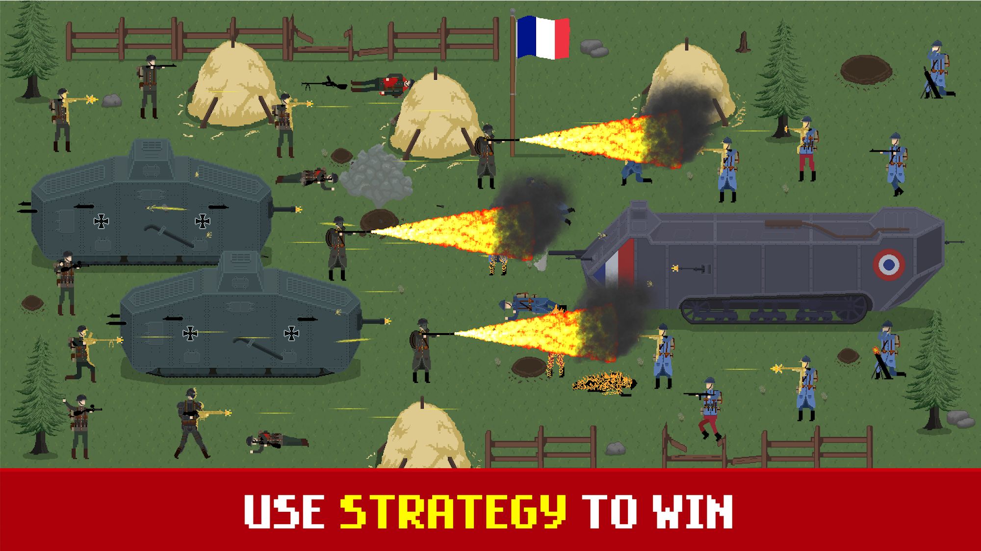 Full version of Android Pixel art game apk Trench Warfare WW1: RTS Battle for tablet and phone.
