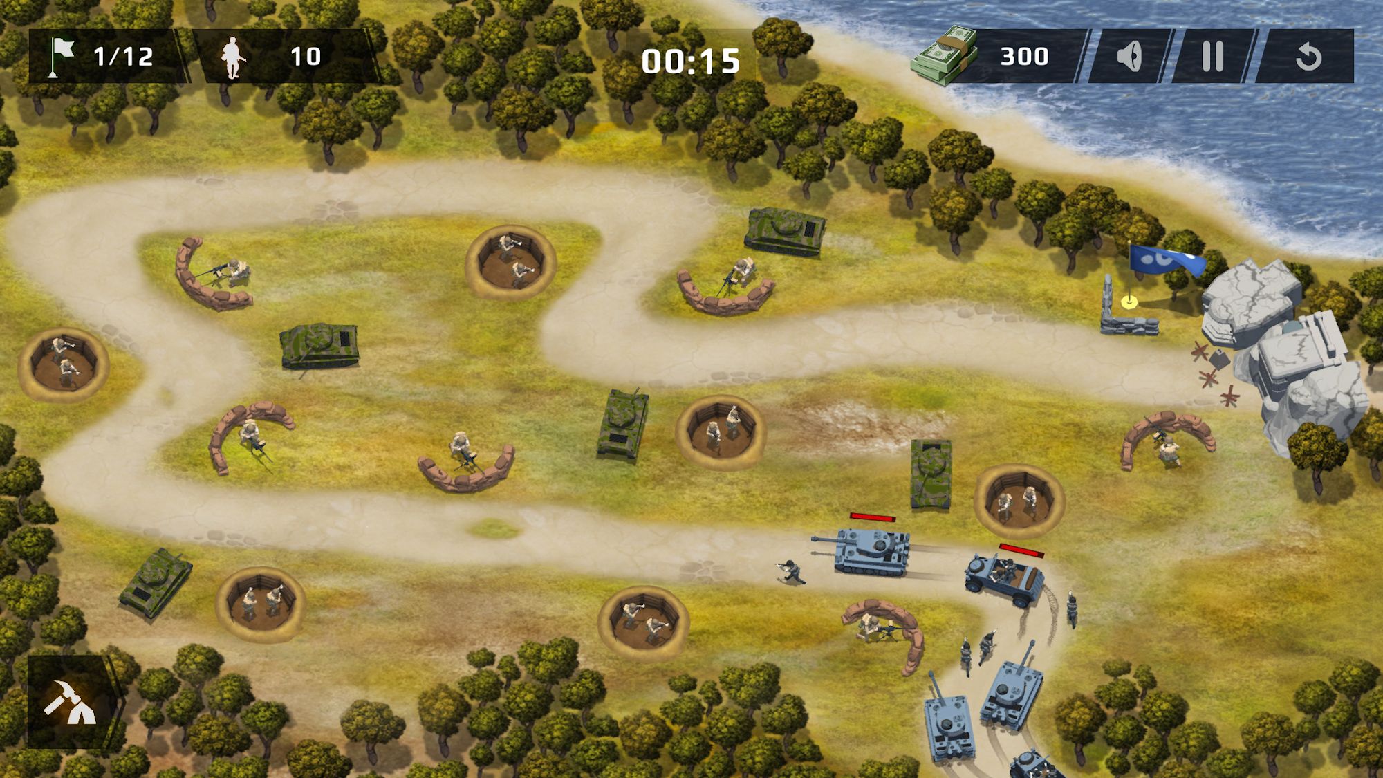 Download WWII Defense: RTS Army TD game Android free game.