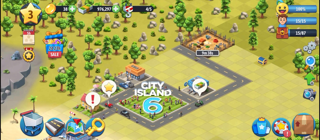 Gameplay of the City Island 6: Building Life for Android phone or tablet.