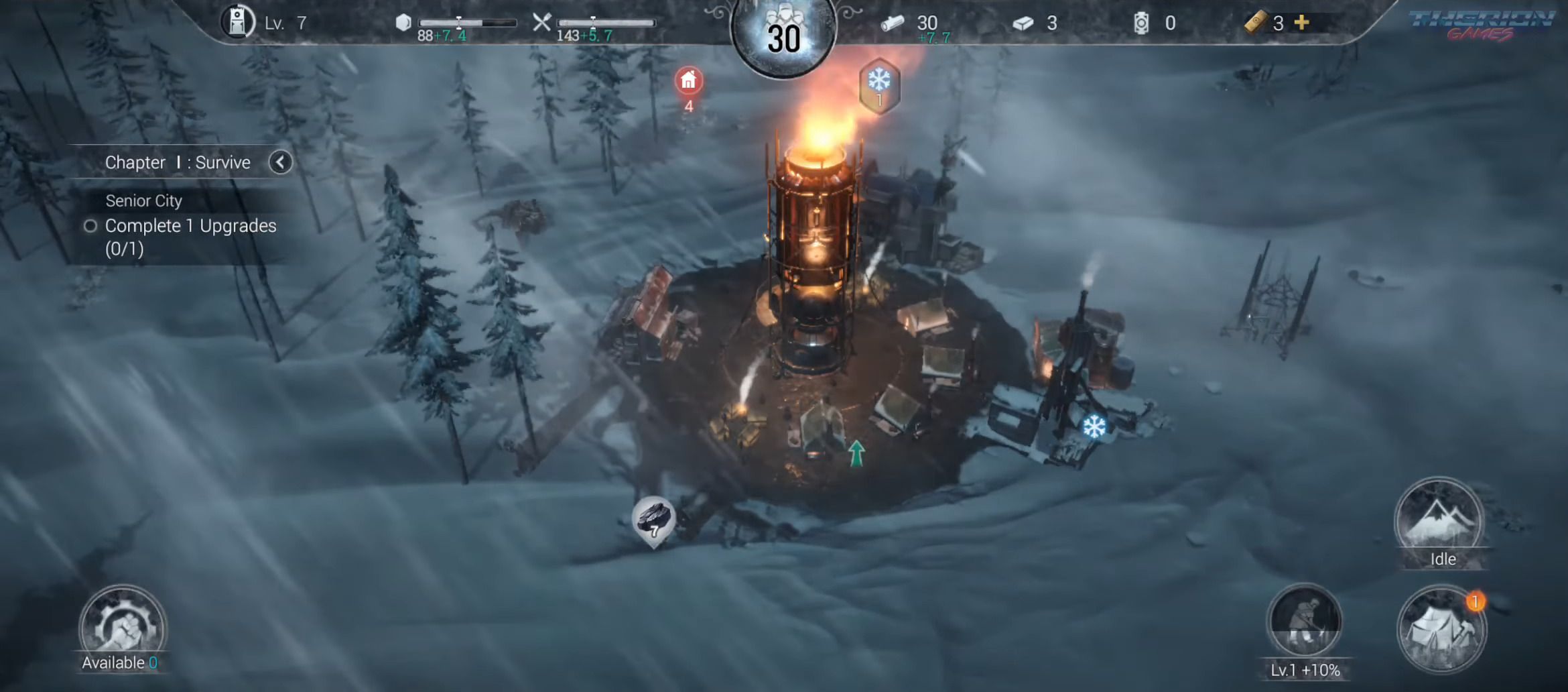 Gameplay of the Frostpunk: Beyond the Ice for Android phone or tablet.